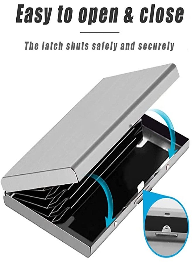 Contacts Ultra Thin Business Credit Card Holder for Men & Women, Stainless Steel Wallet RFID Blocking Slim Metal Case for Travel and Work, Great as a Gift for Your Family or Friends (Silver) - Image 5